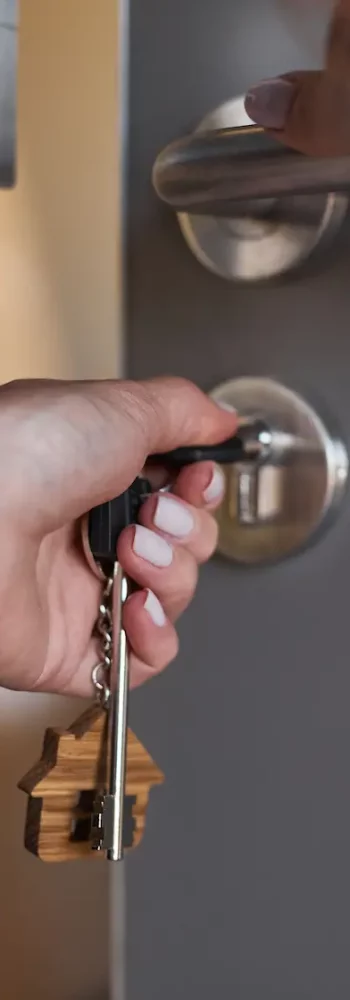 Image d'une porte fermée à clé au Touquet